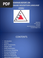 Seminar Report On Vhsic Hardware Description Language: (VHDL)