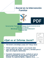 El Informe Social en La Intervencion Familiar