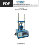 UTAS-0056 Marshall Test Machine: User Manual