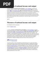 Measures of National Income and Output