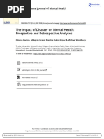 The Impact of Disaster On Mental Health: Prospective and Retrospective Analyses