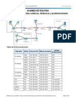 Examen de Routing Configuración de Rutas Estáticas, Dinámicas y Predeterminadas Topología