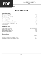 Model: ZP61KCE-TFD: Technical Data