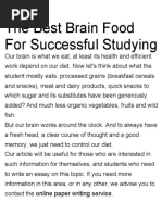 Best Brain Food For Successful Study