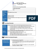 Earning Outcomes: LSPU Self-Paced Learning Module (SLM) ES9 Mechanics of Deformable Bodies