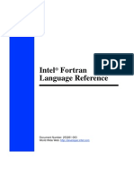 Intel Fortran Language - Reference