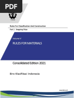 (Vol V), 2021 Rules For Materials, 2021