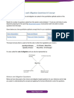 Mixture and Alligation Questions and Concept