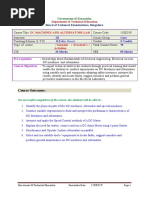 DC Machines and Alternators Lab: Course Outcomes