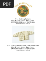 Free Knitting Pattern Lion Brand Cotton-Ease (New) Garter Ridge Baby Cardigan