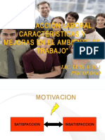 Satisfacción Laboral, Caractéristicas y Mejoras en El Ambiente de Trabajo