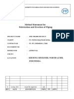 Method Statement For Fabrication and Erection of Piping: Krueng Geukueh, North Aceh, Indonesia