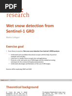 Wet Snow Detection From Sentinel-1 GRD: Mattia Callegari