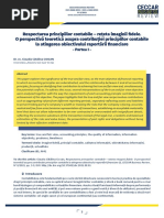 CBR Accounting Principles Compliance The True and Fair View Recipe A Theoretical P A147