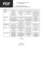 Bme01 - Prelim Rubrics