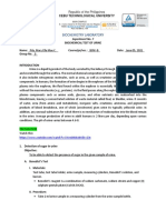 Expt. 6 Biochemical Test of Urine