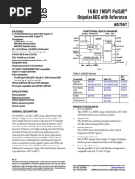 16-Bit 1 Msps Pulsar Unipolar Adc With Reference Ad7667: Features Functional Block Diagram