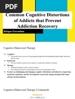 Common Cognitive Distortions of Addicts That Prevent Addiction Recovery