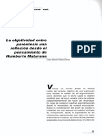 Najmanovich, D. & Llamazares. (1992) - (La Objetividad Entre Paréntesis) Entrevista A Humberto Maturana.