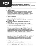 Programa de Prevención y Protección Contra Caidas 1