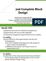 RCBD Principles, Randomization and Layout