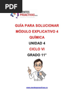 Guia para Solucionar Modulo Explicativo 4 Quimica 11°