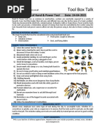 24-04-2021 - TBT - Safe Use of Power and Hand Tools