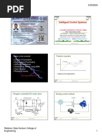 Intelligent Control Systems: Topics To Be Covered