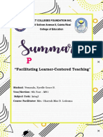 Facilitating Learner-Centered Teaching