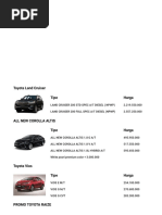 Pricelist - Toyota Auto 2000