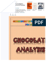 Best Chemistry Investigatory Project Class Xi Amp Xii Chocolate Analysis