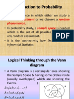 Introduction To Probability: Random Experiment Random Phenomenon Sample Space