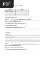 Proposed Title Drafts Title 1: Car Parking System / Mall Automated Parking Slots