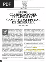 Sobre Clasificaciones, Paradigmas y Cambio Conceptual en Geografía