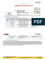 Experiencia de Aprendizaje #6 - 3° y 4°