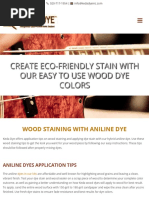 Wood Staining With Aniline Dye - Dye Stain Application