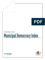 Ontario 2021 Municipal Democracy Index