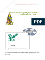 American Language Course Placement Test: Grammar