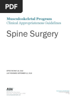 Spine Surgery: Musculoskeletal Program