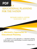 Educ 327 Chapter 9 Educational Planning For Nation