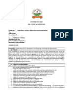 Course Outline BSC Clinical Medicine