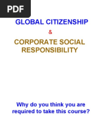 Global Citizenship: Corporate Social Responsibility