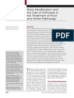 Shoe Modification and The Use of Orthoses in The Treatment of Foot and Ankle Pathology