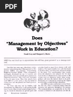 "Management by Objectives' Work in Education?