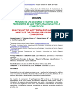 Análisis de Las Lesiones Y Hábitos Más Frecuentes de Los Triatletas Durante La Competición