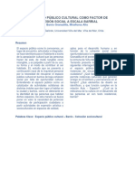 El Espacio Público Cultural Como Factor de Cohesión Social - Diego Lebuy