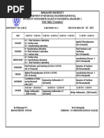 Bangalore University TIME TABLE (Tentative)