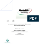 Universidad Abierta Y A Distancia de México Unadm Licenciatura en Derecho