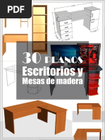 Una Guía Con 30 Planos para Hacer Escritorios y Mesas de Madera