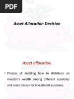 Asset Allocation Decision